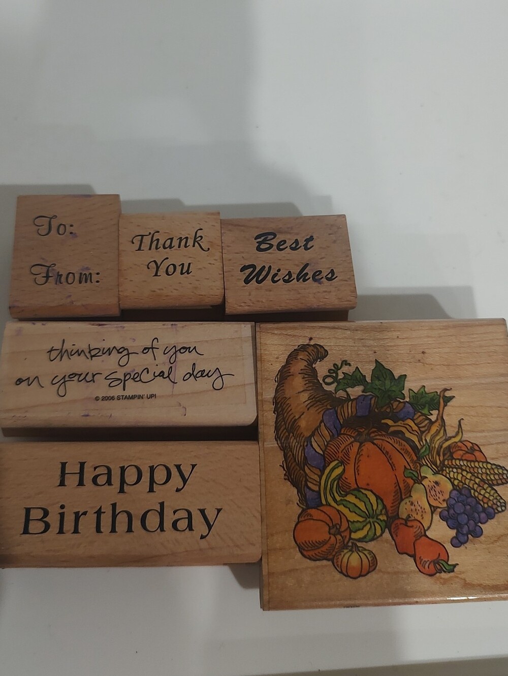 Holiday & Greeting Stamp Lot Birthday Harvest Thank You